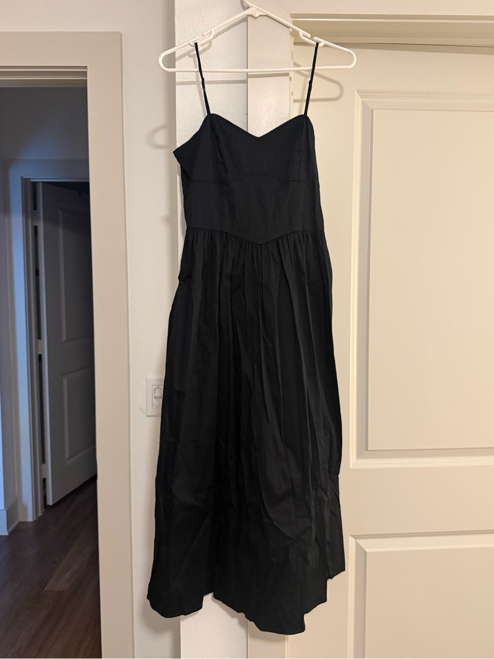 French Connection Black Strappy Midi Dress